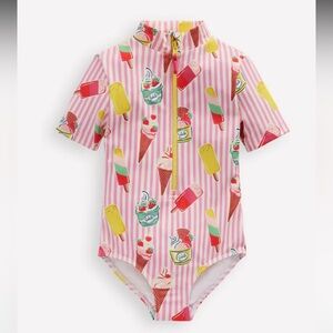 Mini Boden Pink and Yellow Swimsuit